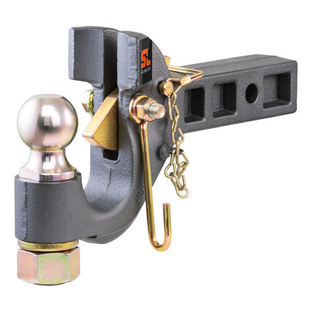 CURT SecureLatch Receiver-Mount Ball & Pintle Hitch (2" Shank, 2" Ball, 14K) 48407